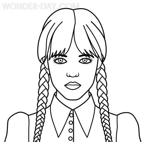 wednesday addams ausmalbilder|Wednesday Coloring Pages: 20 New Images To Print。